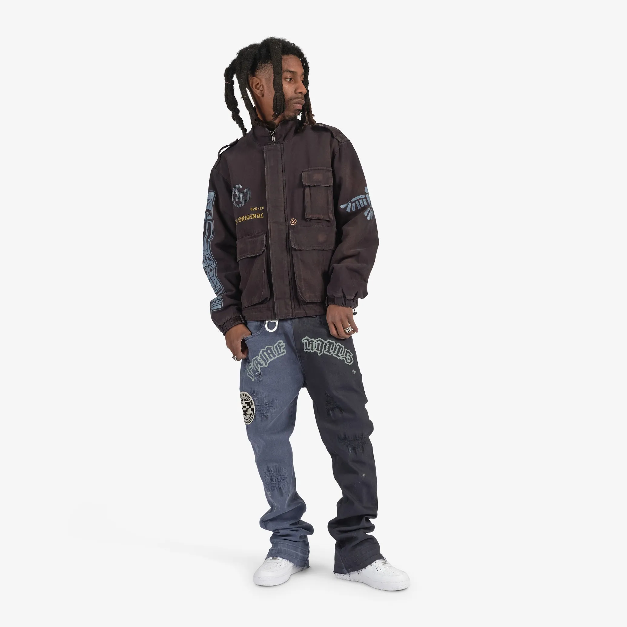 "Famous" Stack Denim (navy/indigo)