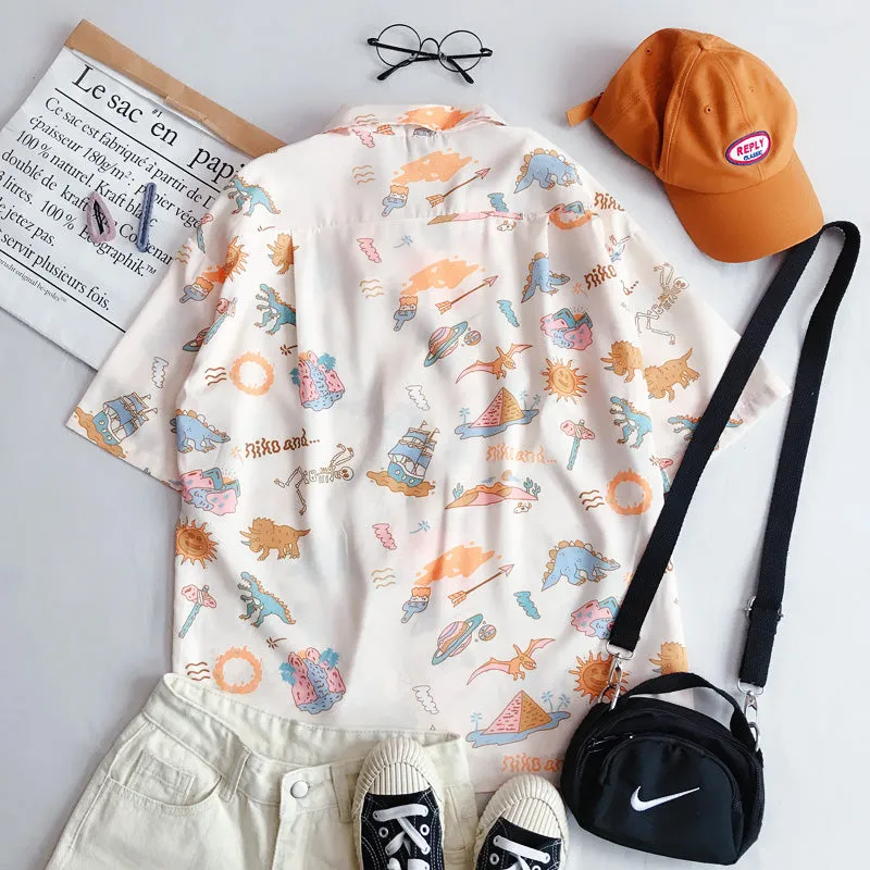 "LITTLE DINOSAUR PRINTING" SHORT SLEEVE SHIRT S031404