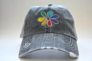 Rainbow Flower LGBT Pride Trucker Hat