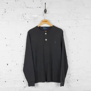 Ralph Lauren Button Front T Shirt - Grey- S