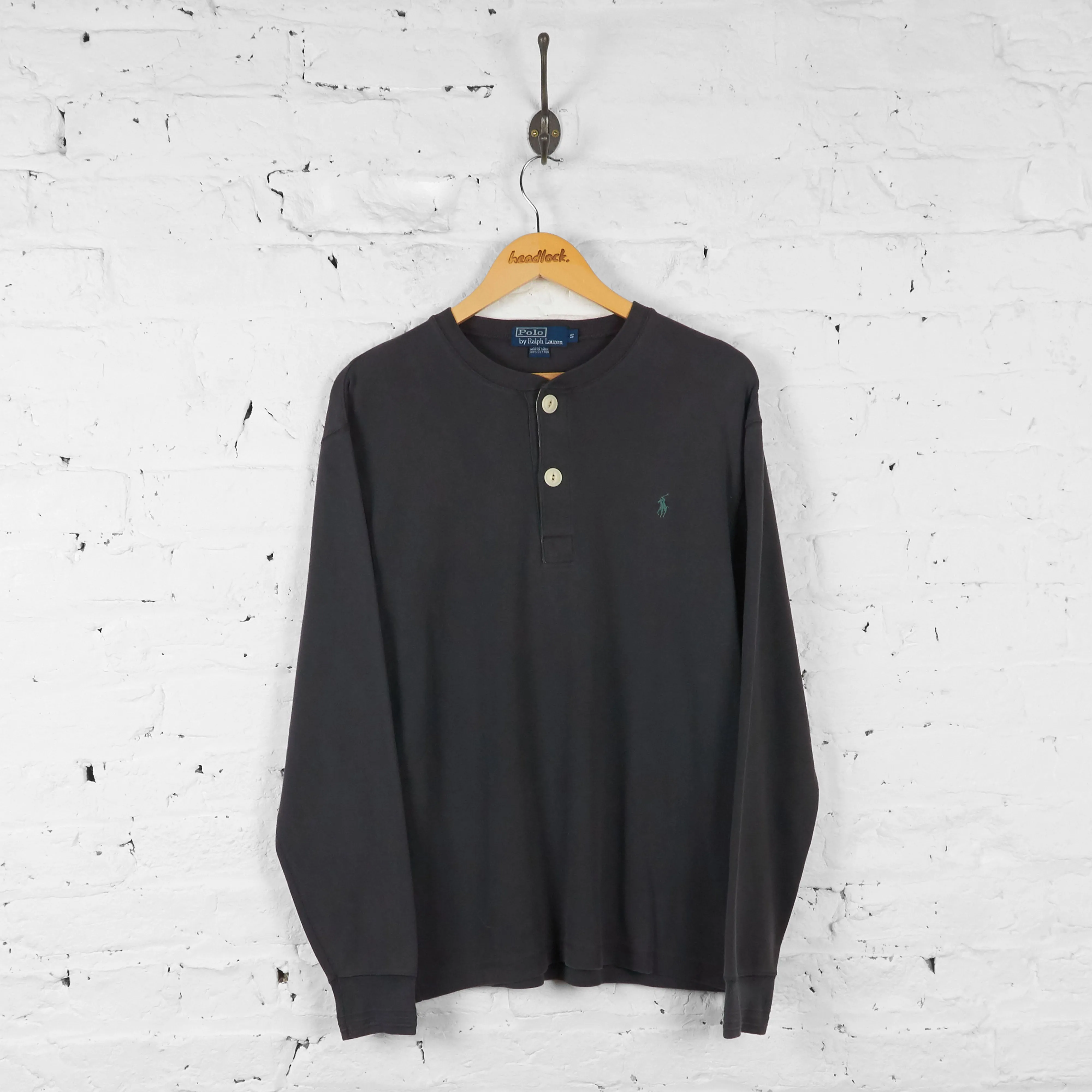 Ralph Lauren Button Front T Shirt - Grey- S