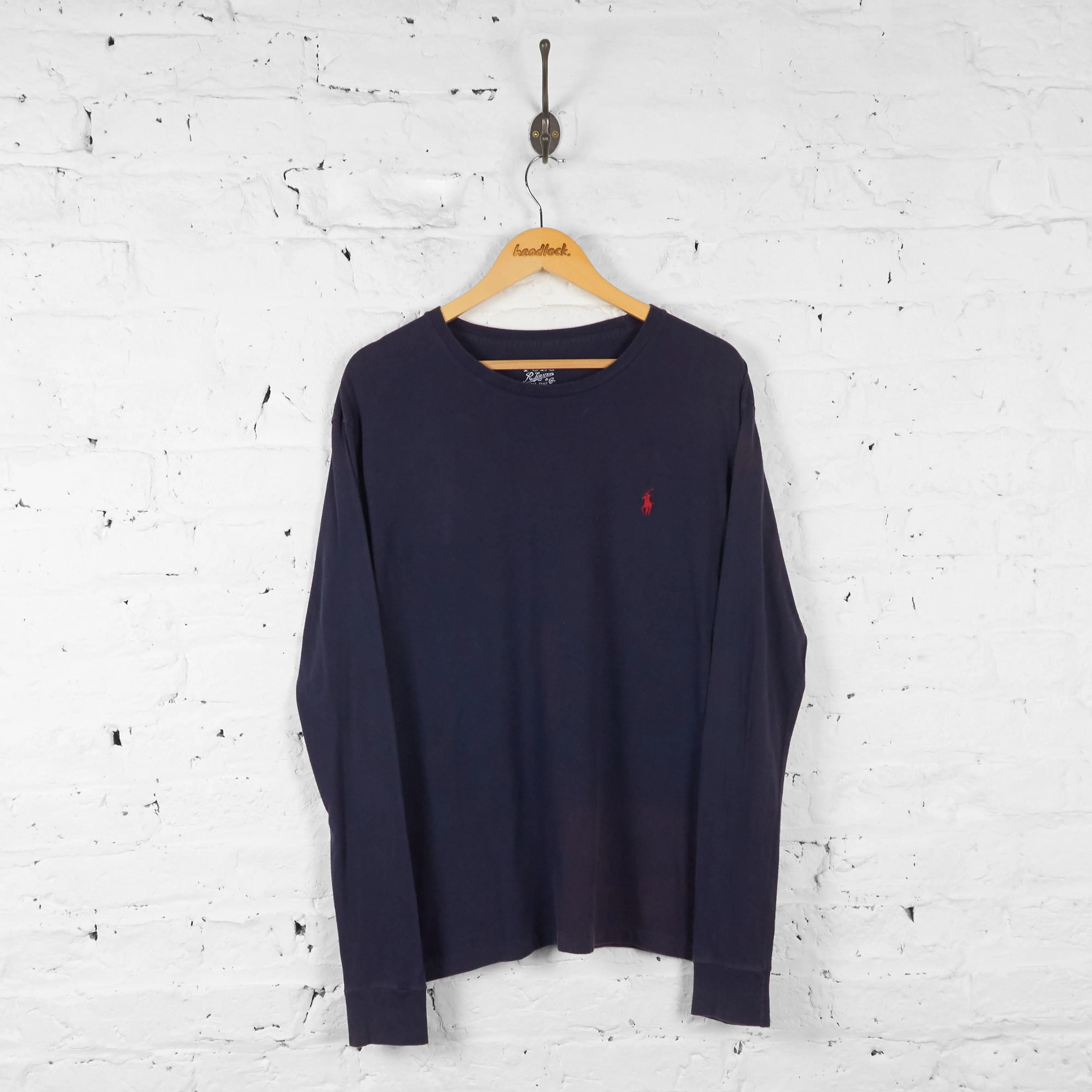 Ralph Lauren Long Sleeve T Shirt - Blue - M