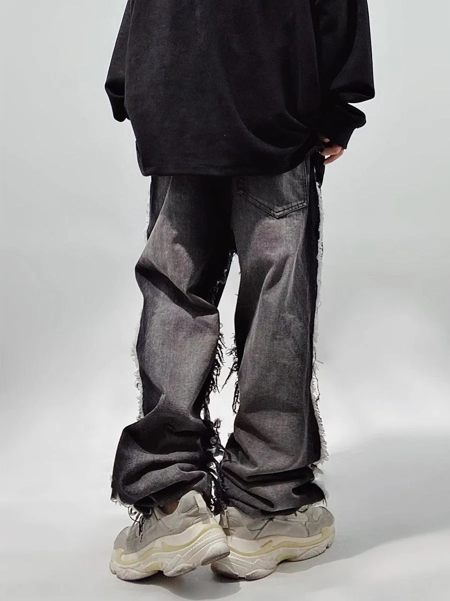 Raw Edge Distressed Jeans
