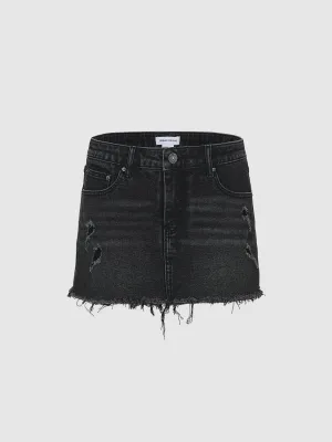 Raw Hem Denim Shorts