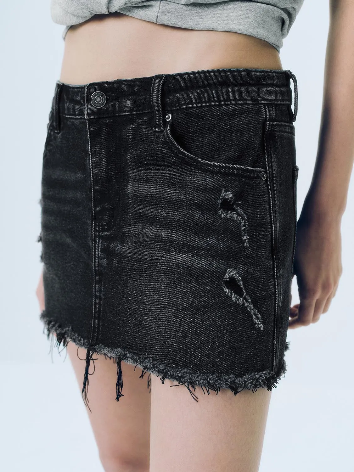 Raw Hem Denim Shorts