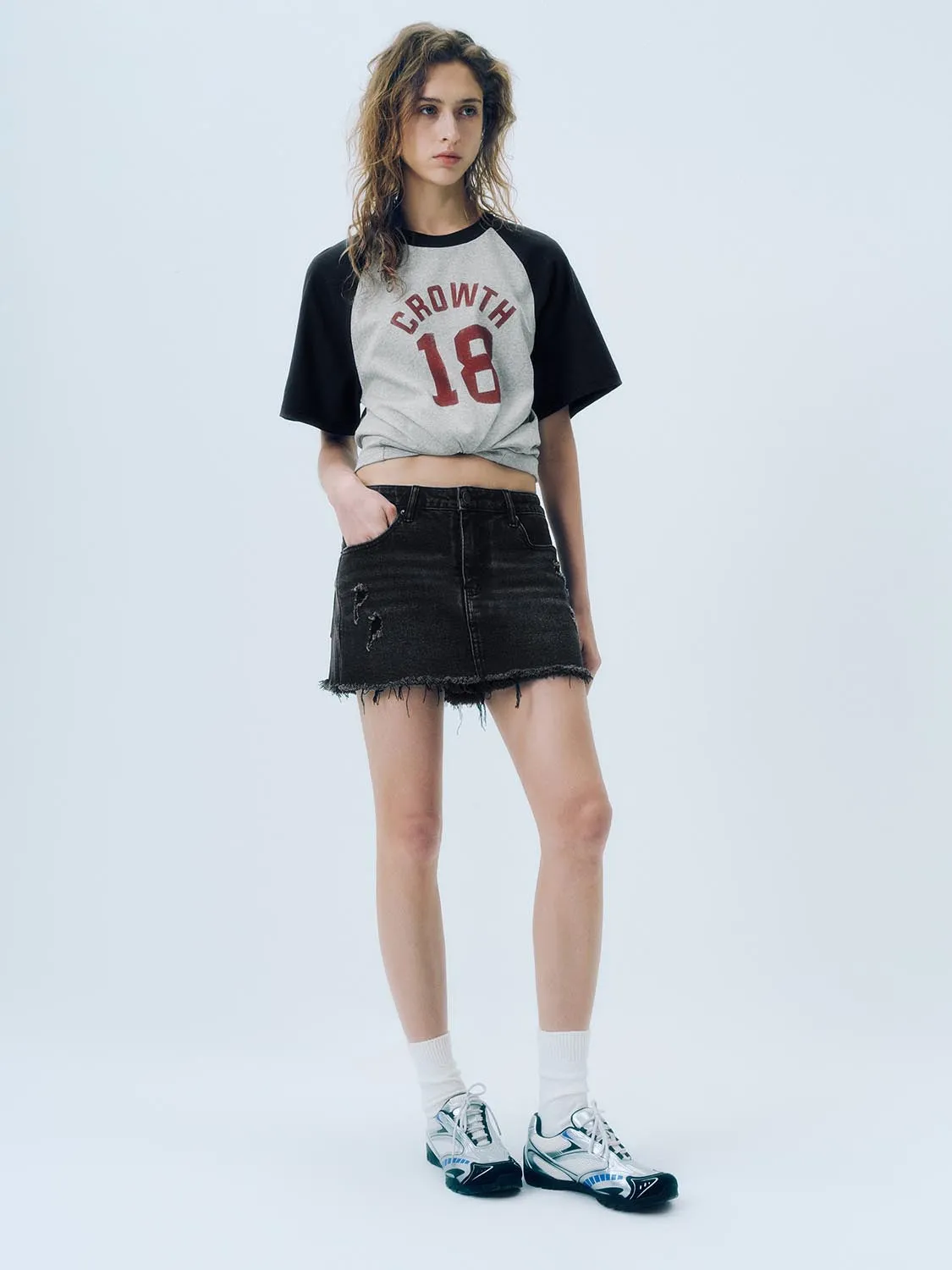 Raw Hem Denim Shorts