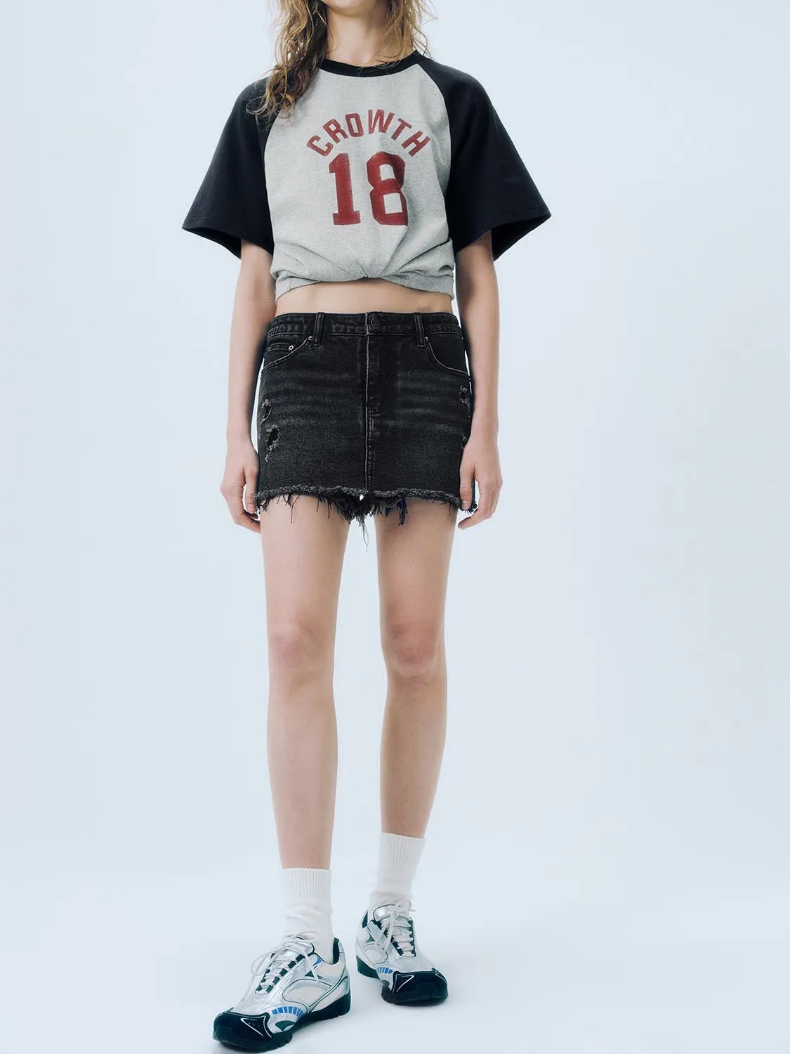 Raw Hem Denim Shorts