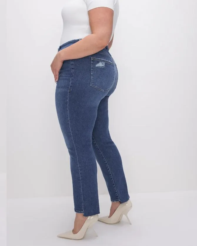 Raw Hem Straight Leg
