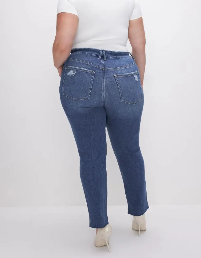 Raw Hem Straight Leg