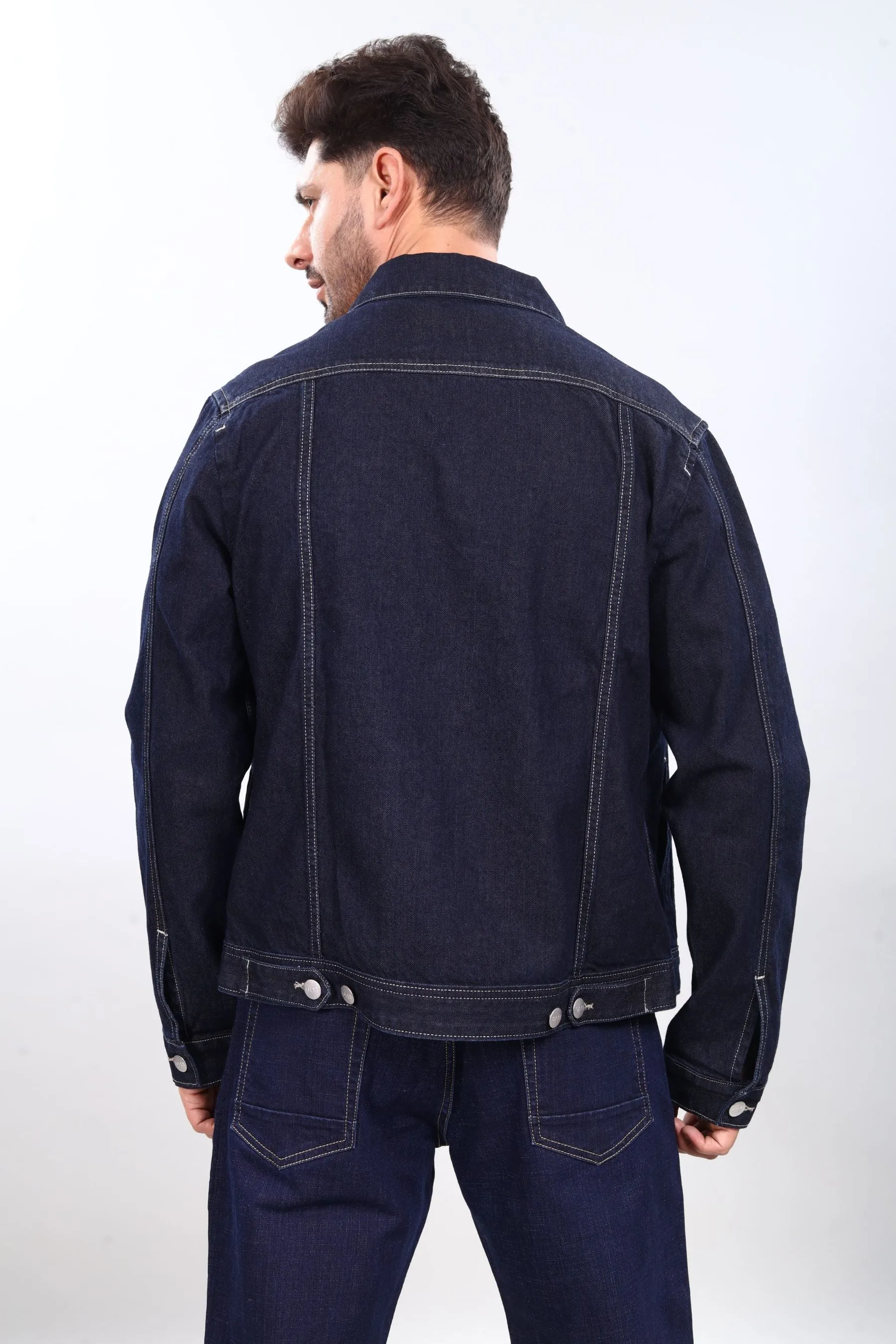 Raw Indigo Denim Trucker Jacket