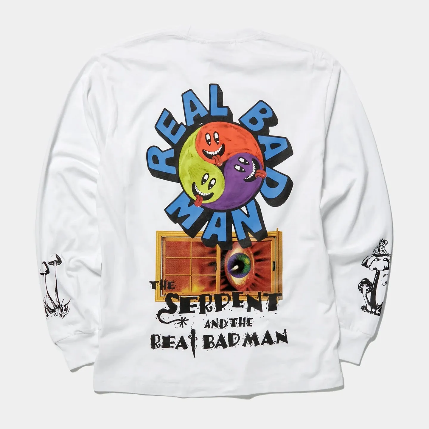 Real Bad Man Hallucinogenic Wiz Long Sleeve T-Shirt 'White'
