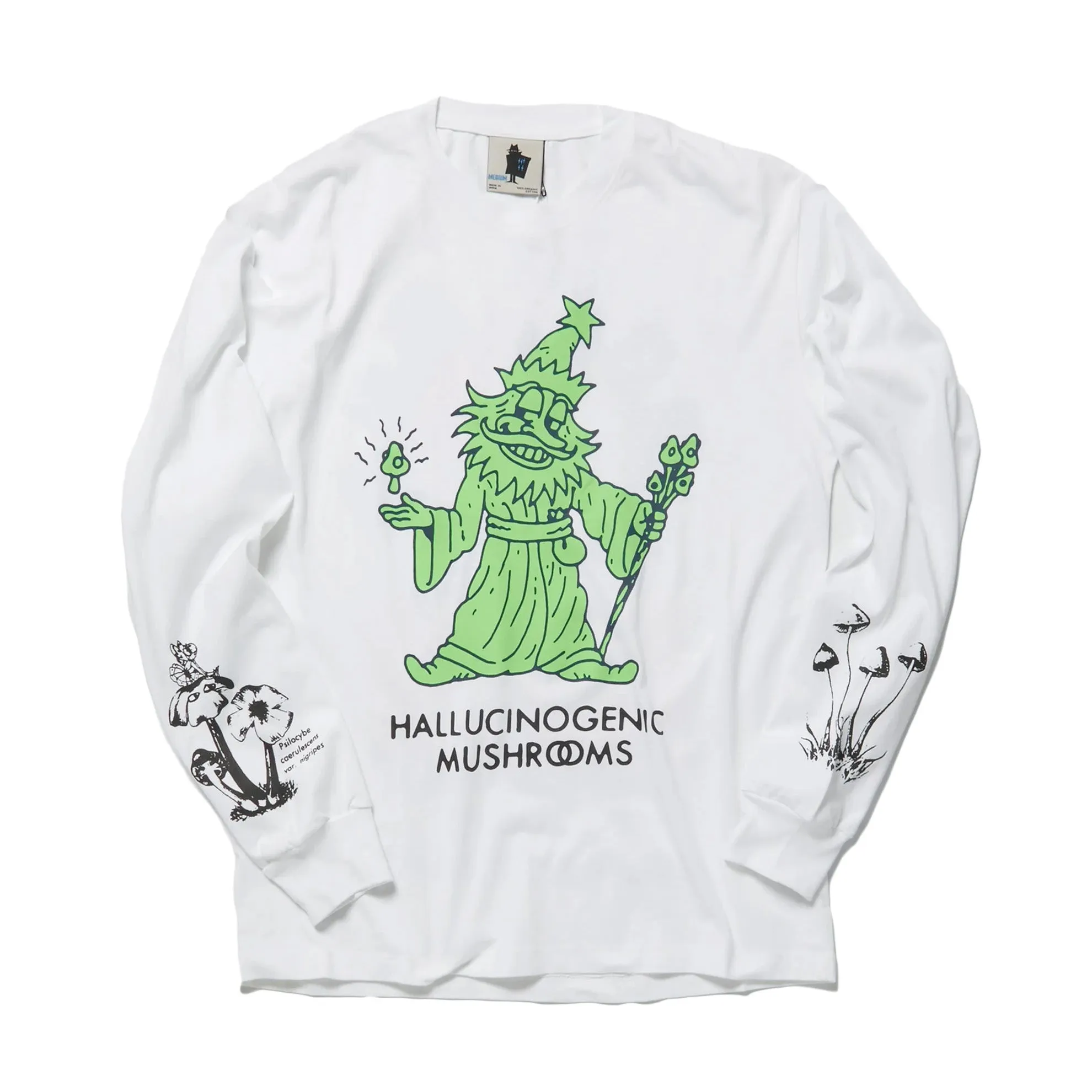Real Bad Man Hallucinogenic Wiz Long Sleeve T-Shirt 'White'