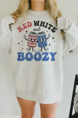 Red White & Boozy Long Sleeve Tshirt