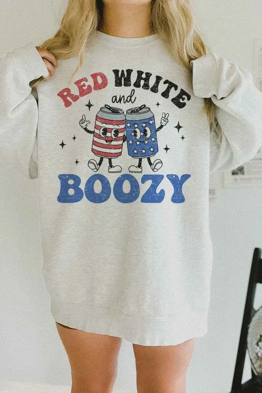 Red White & Boozy Long Sleeve Tshirt