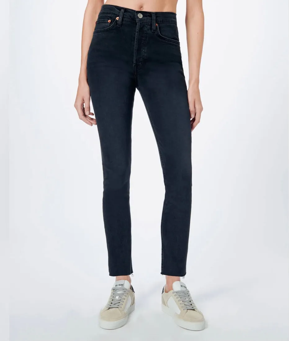 RE/DONE High Rise Ankle Crop Jeans