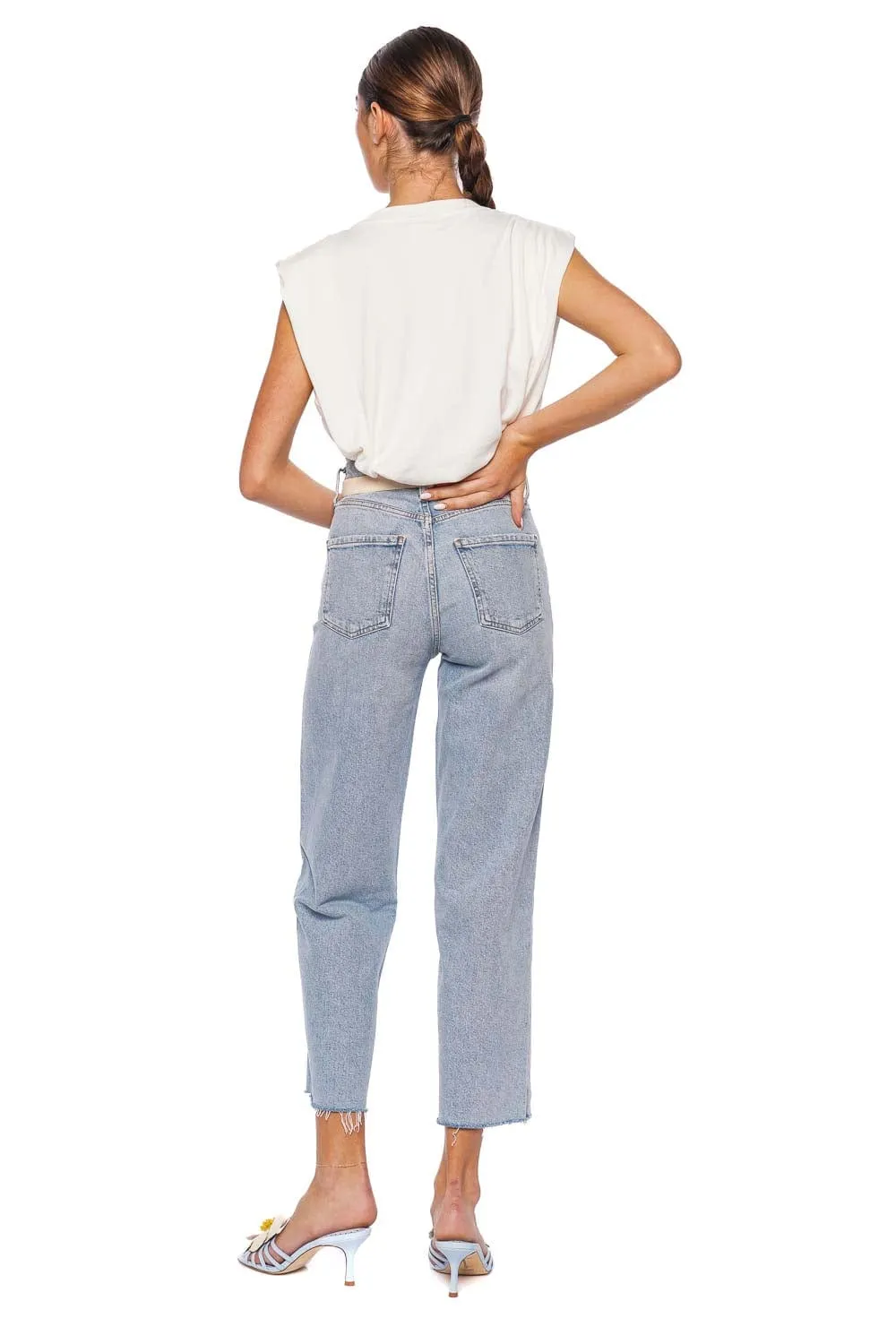 Ren Wide Leg Crop Fray Jean