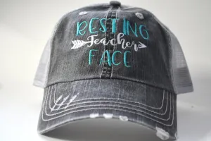 Resting Teacher Face Arrow Trucker Hat