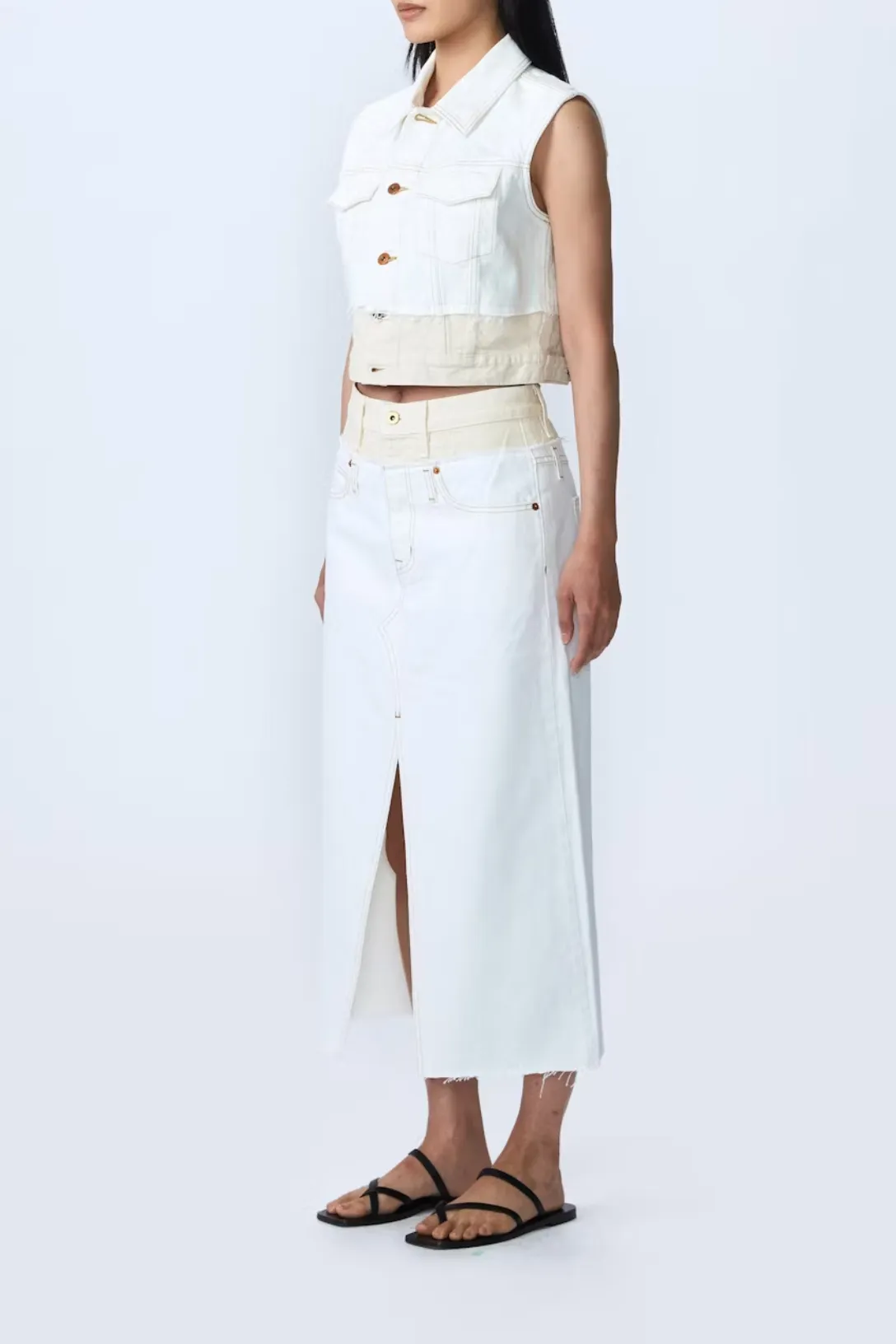 Reworked Dallas Maxi Skirt | Natural Ecru