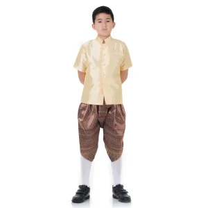 Royal Gold Thai Boys Cultural Costume