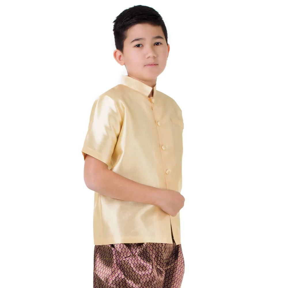 Royal Gold Thai Boys Cultural Costume