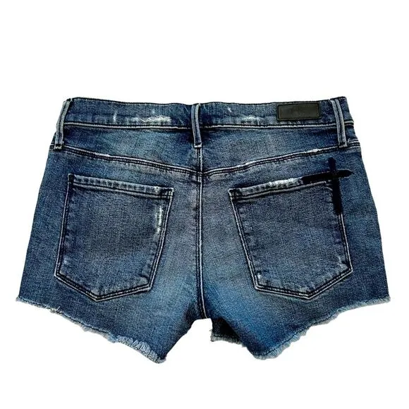 RtA Olivia Short Distressed in Indie Wash Sz 25