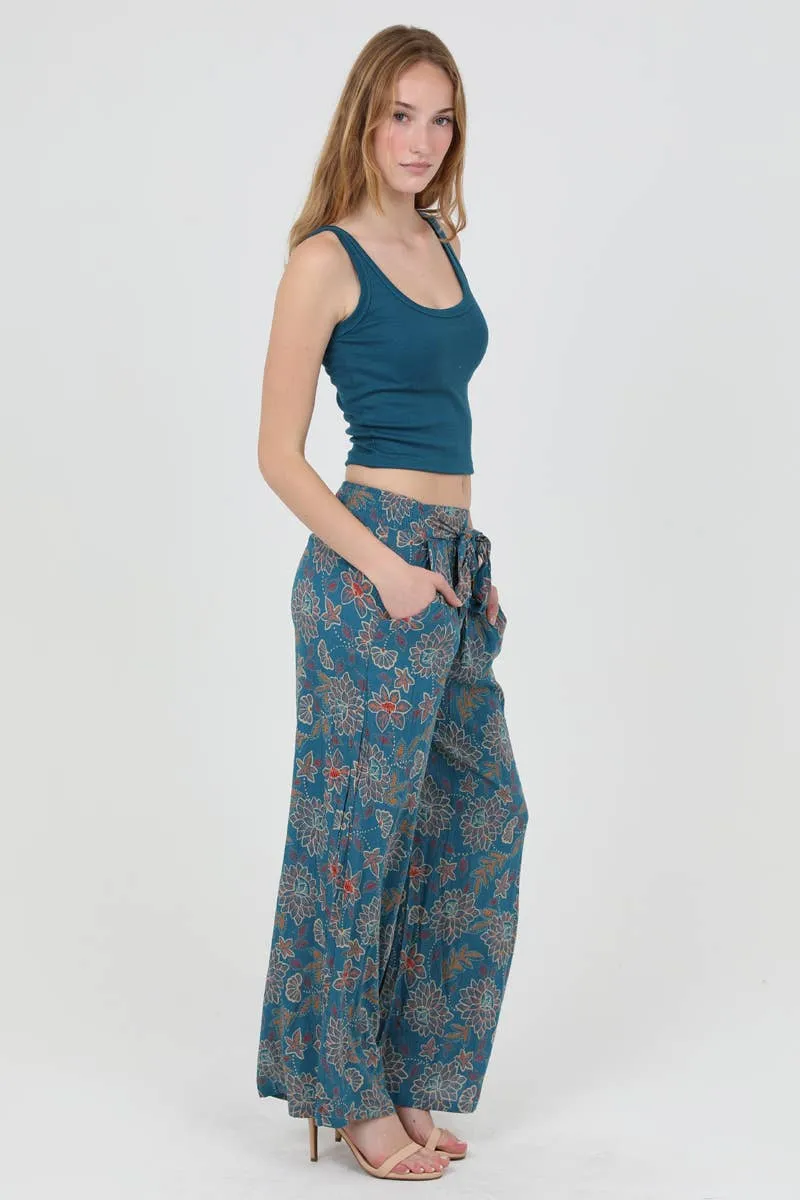 Samantha Wide Leg Tie Front Pants
