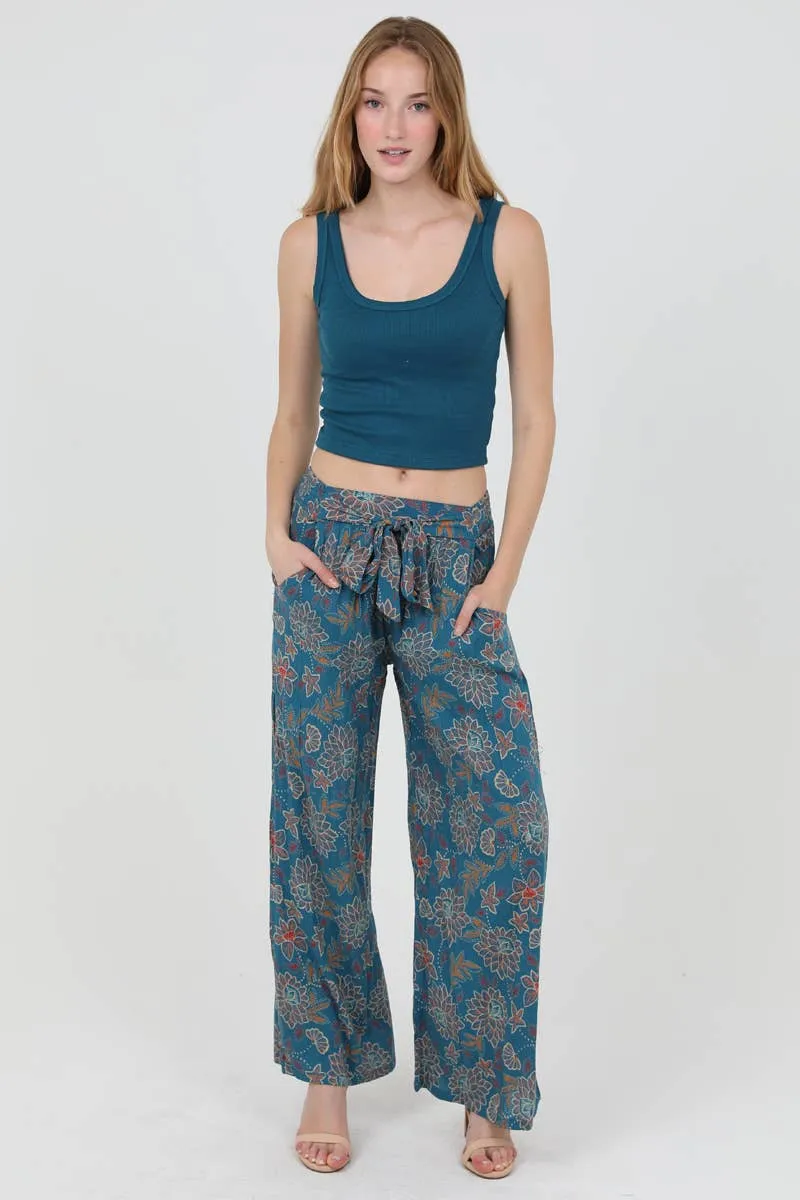 Samantha Wide Leg Tie Front Pants