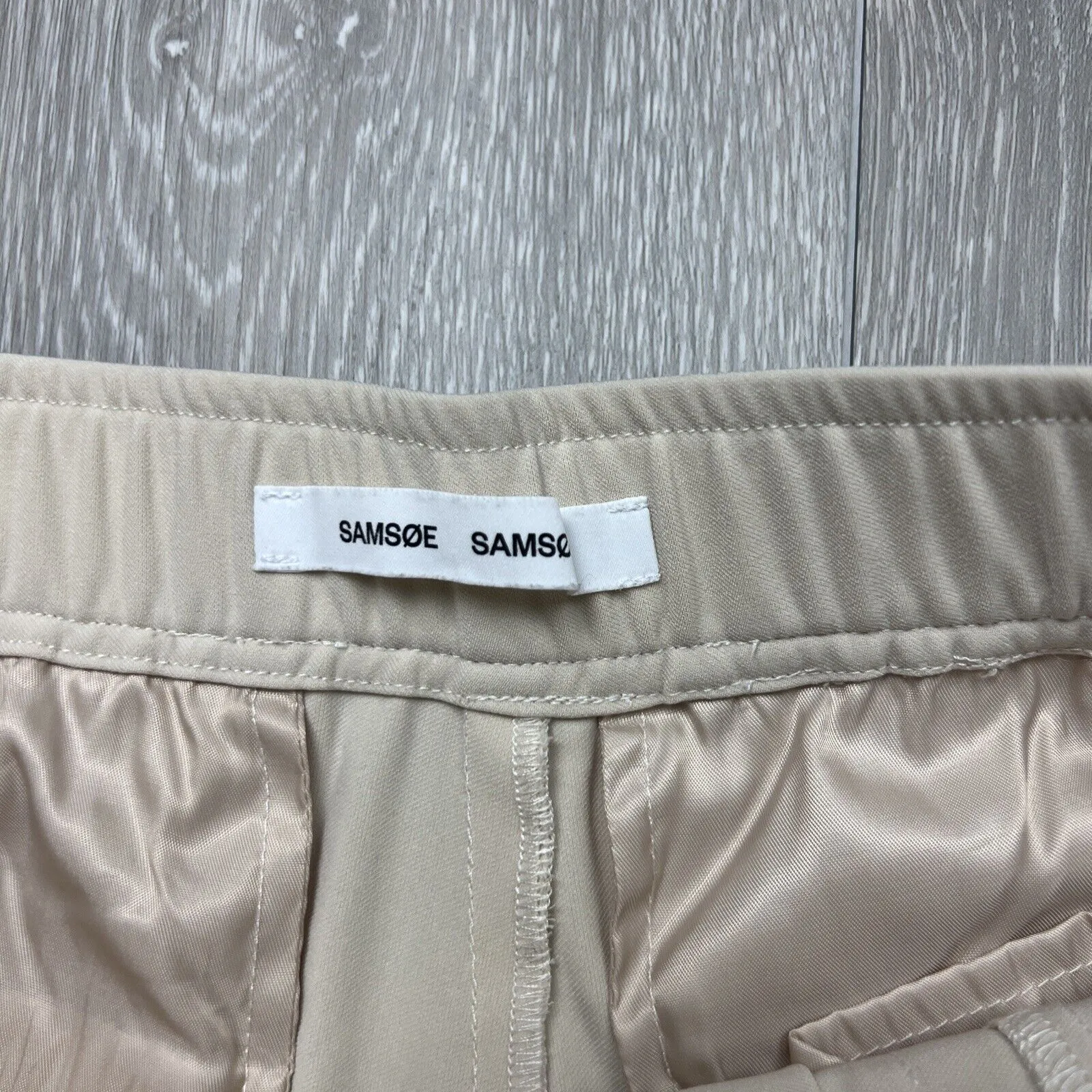 Samsoe Samsoe Womens Beige Citrine Trousers Pants Cargo Size Small