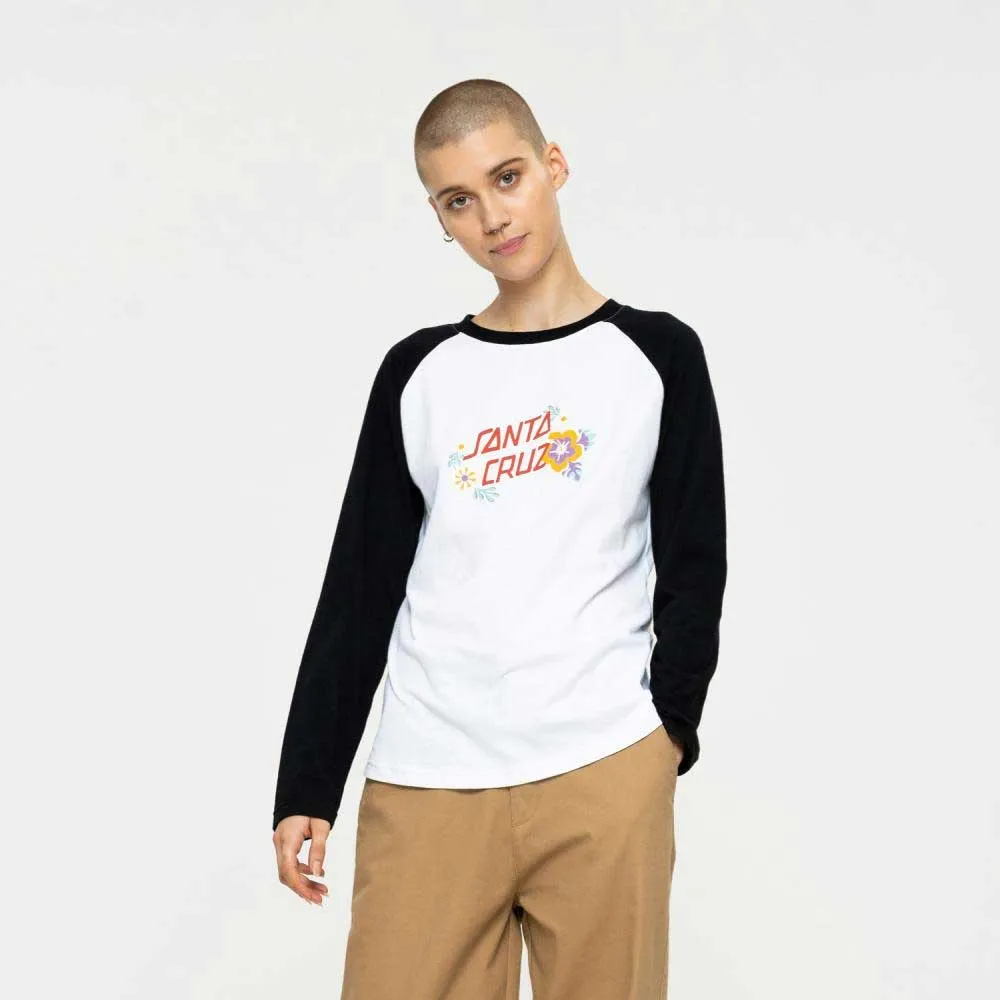 Santa Cruz Womens Free Spirit Floral Baseball Long Sleeve T-Shirt
