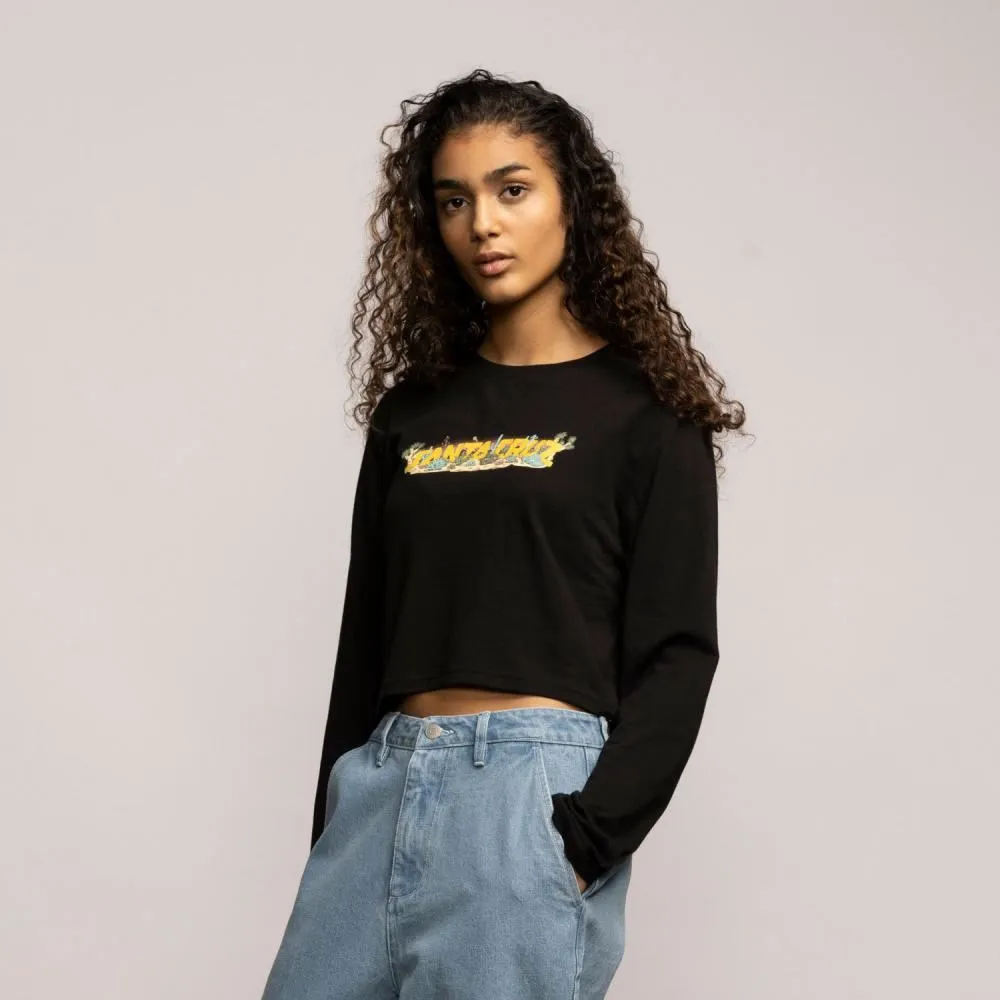 Santa Cruz Womens L/S T-Shirt Desert Strip - Black