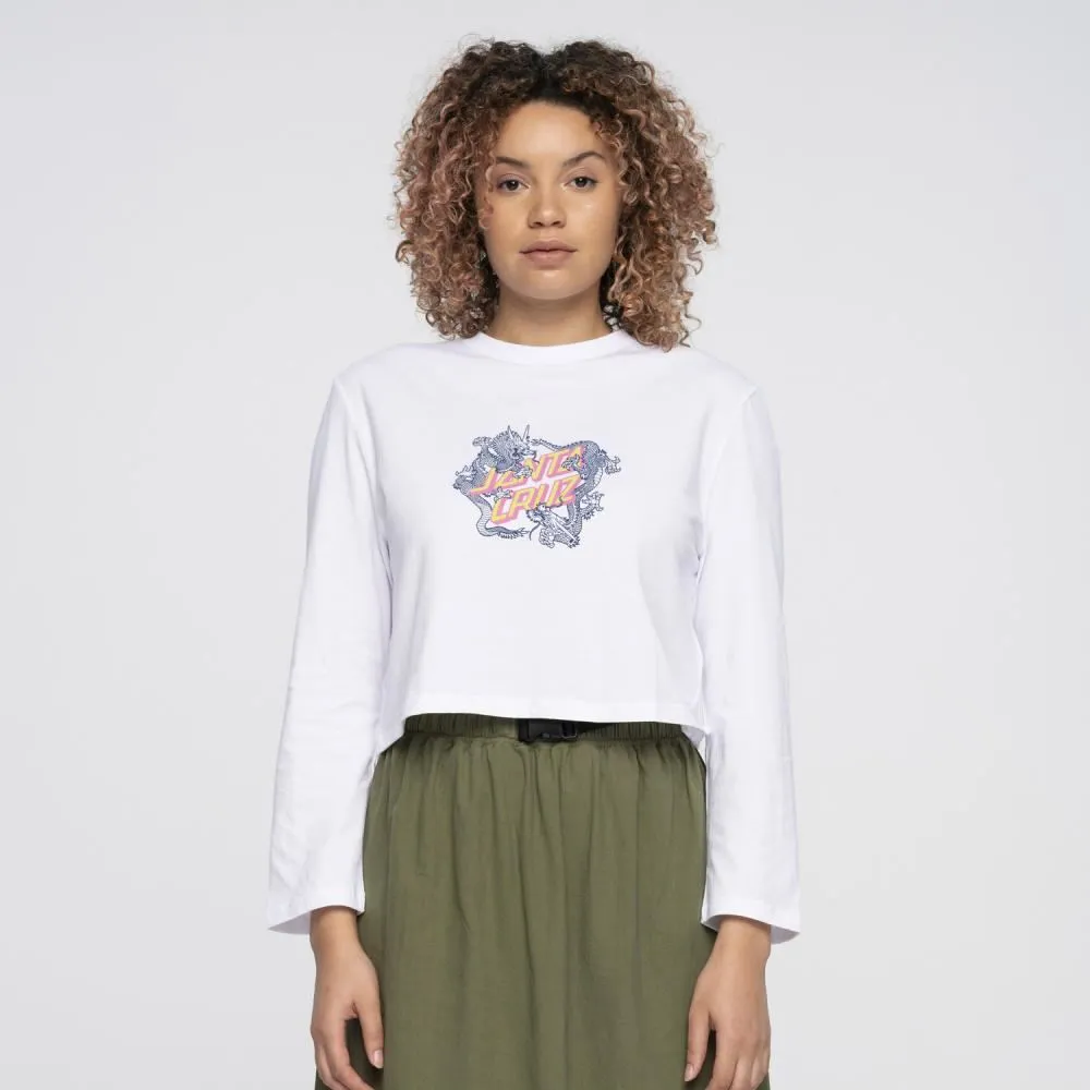 Santa Cruz Womens L/S T-Shirt Dragon Dot L/S T-Shirt - White