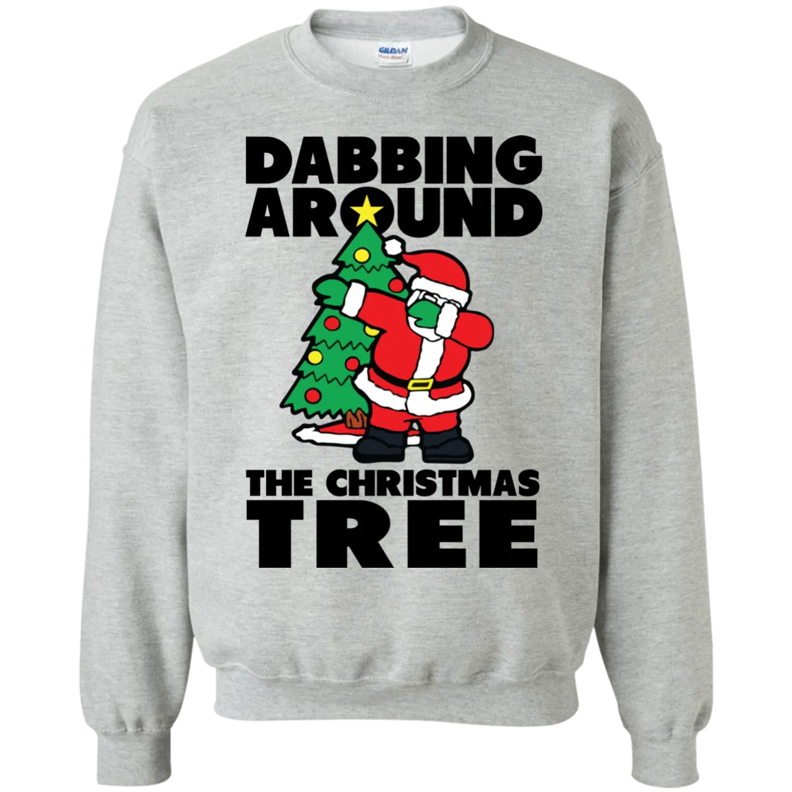 Santa Dabbing Around Christmas Tree shirt