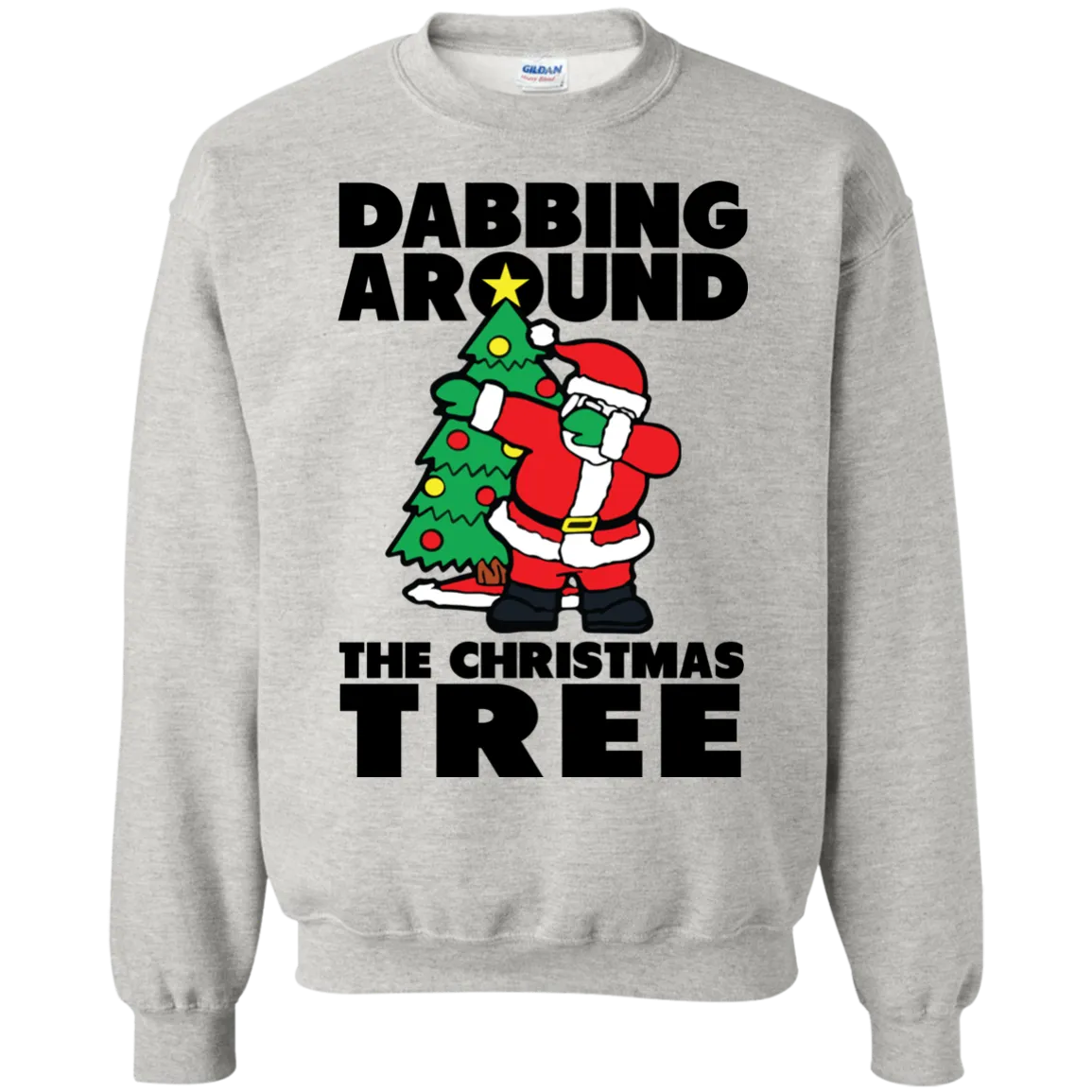Santa Dabbing Around Christmas Tree shirt