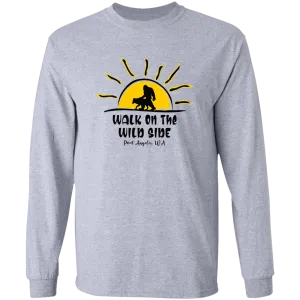 Sasquatch and Wolf Sunset - WILD SIDE - PA LS Ultra Cotton T-Shirt