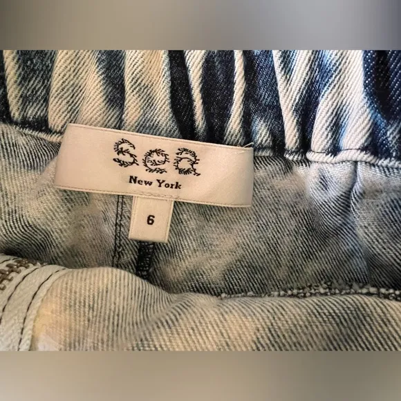 SEA New York Sz 6 Birdie Bleach Denim Maxi Skirt Raw Hem Orig$485 Excellent Cond