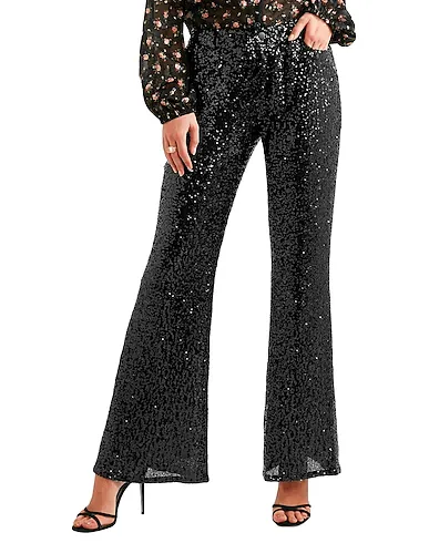 Sequin Casual Pants - Black