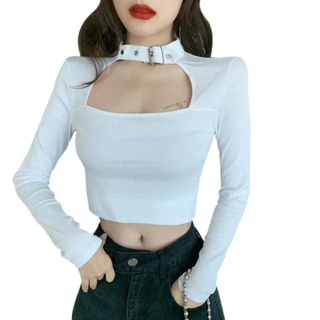Sexy Short Cropped Tight-Fitting Tshirt