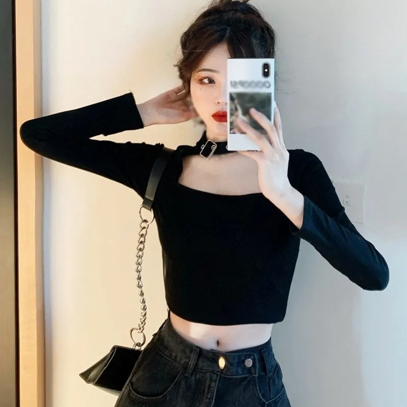 Sexy Short Cropped Tight-Fitting Tshirt