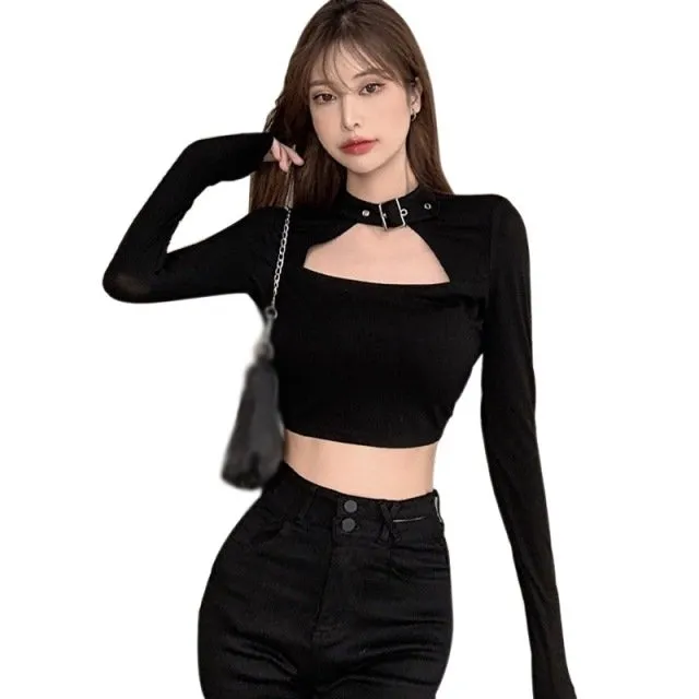 Sexy Short Cropped Tight-Fitting Tshirt
