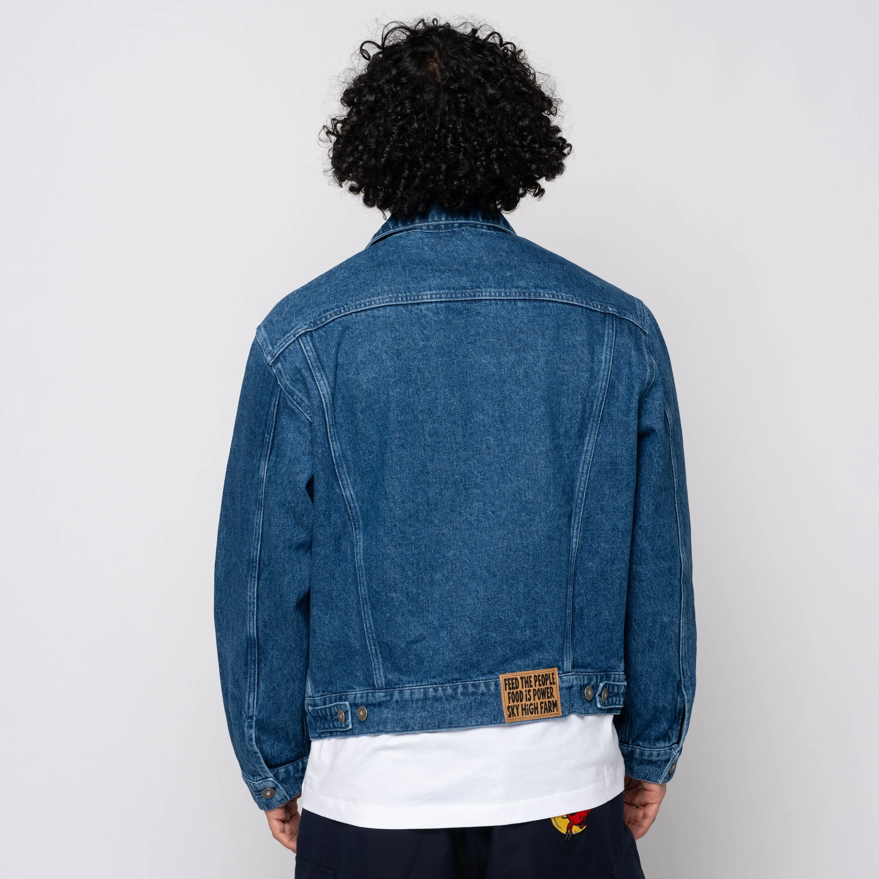 SHFW Perennial Logo Denim Trucker Jacket Blue SHF05J008