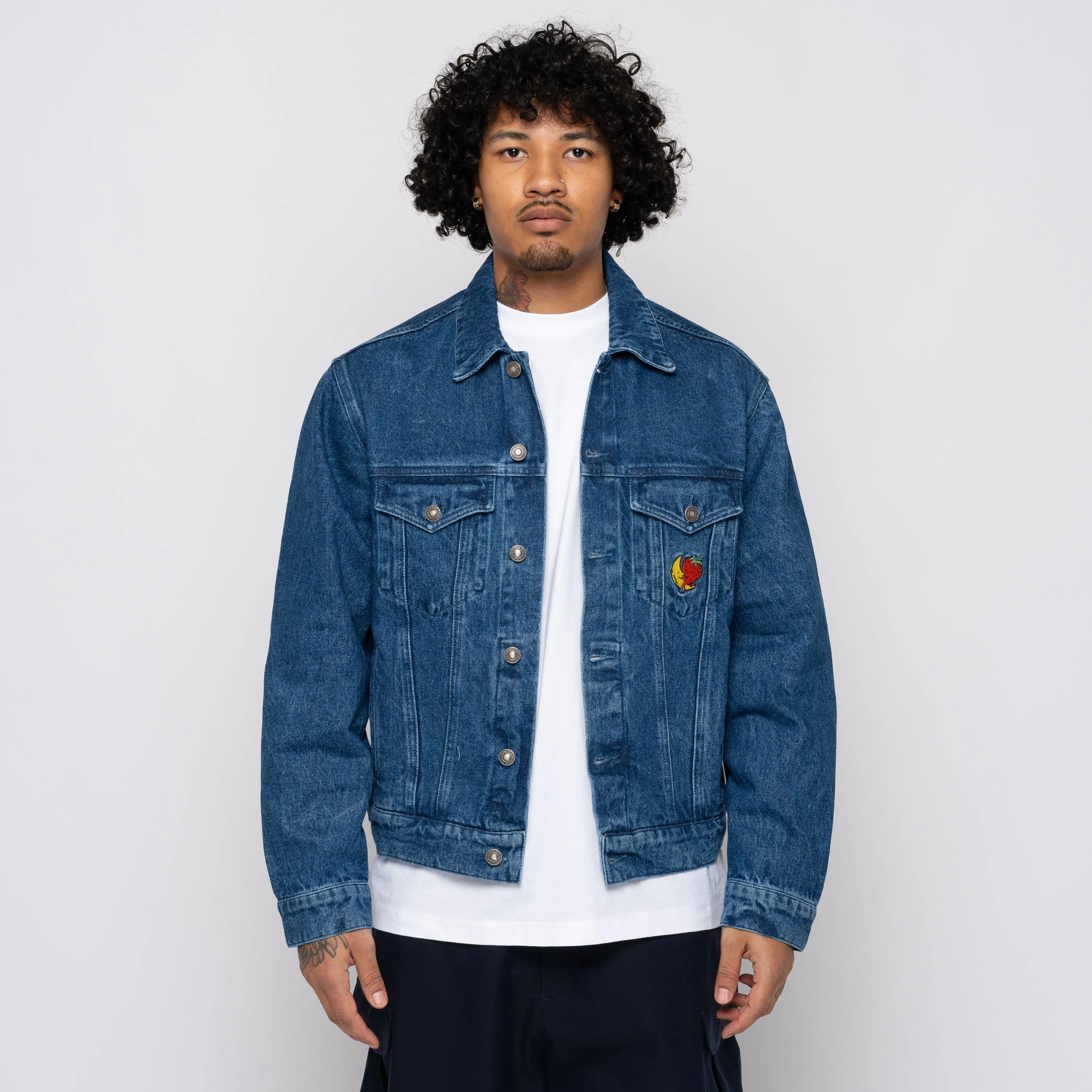 SHFW Perennial Logo Denim Trucker Jacket Blue SHF05J008