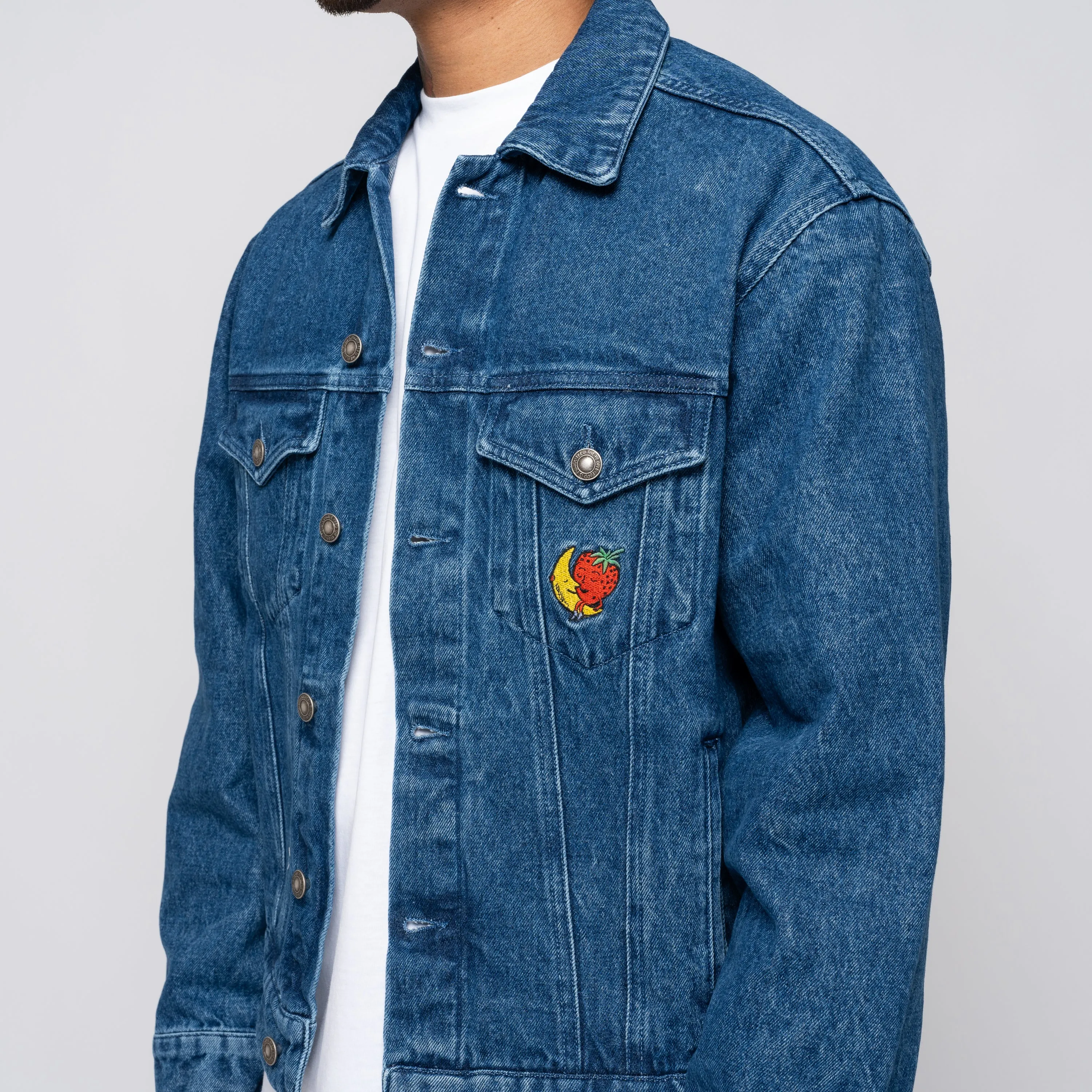SHFW Perennial Logo Denim Trucker Jacket Blue SHF05J008