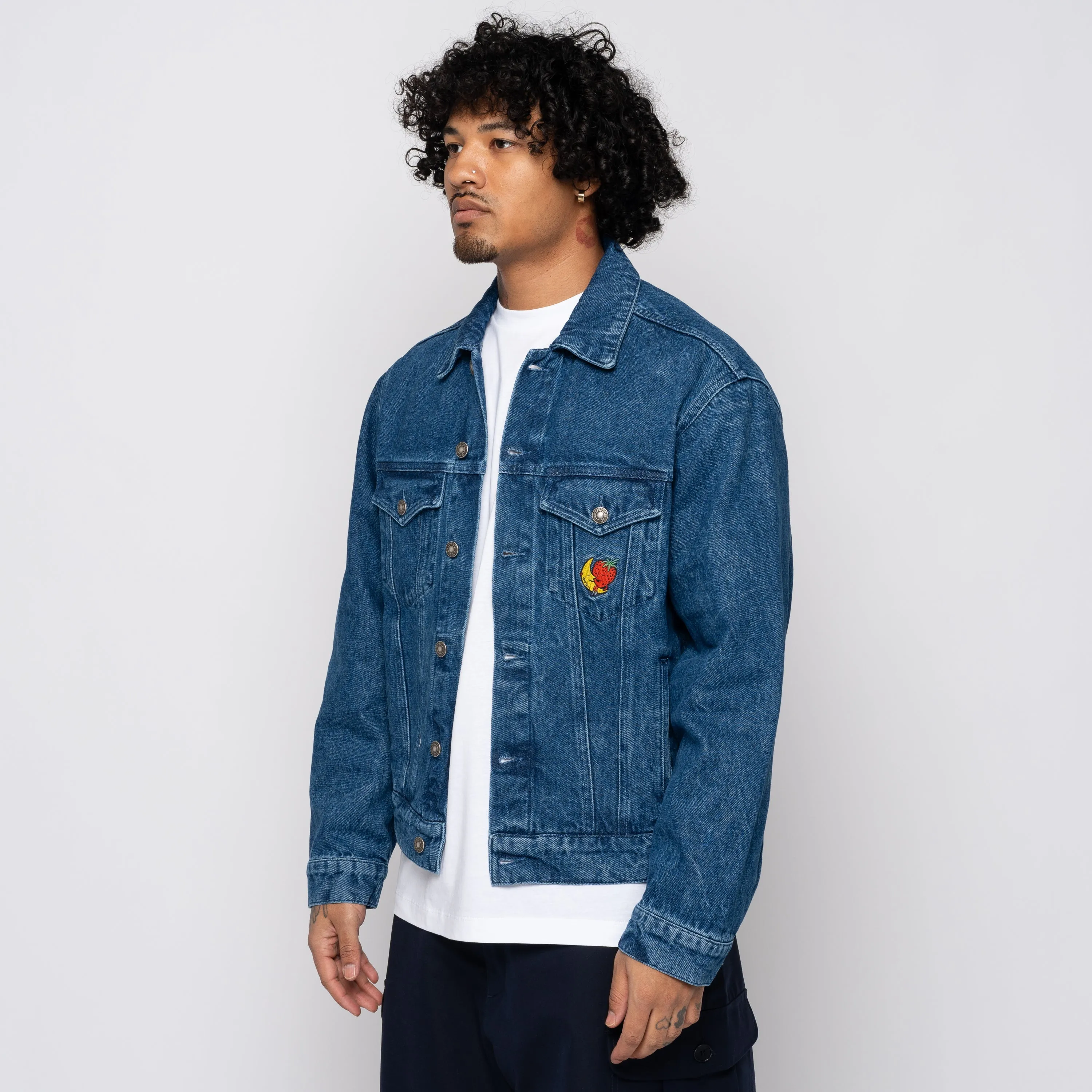 SHFW Perennial Logo Denim Trucker Jacket Blue SHF05J008