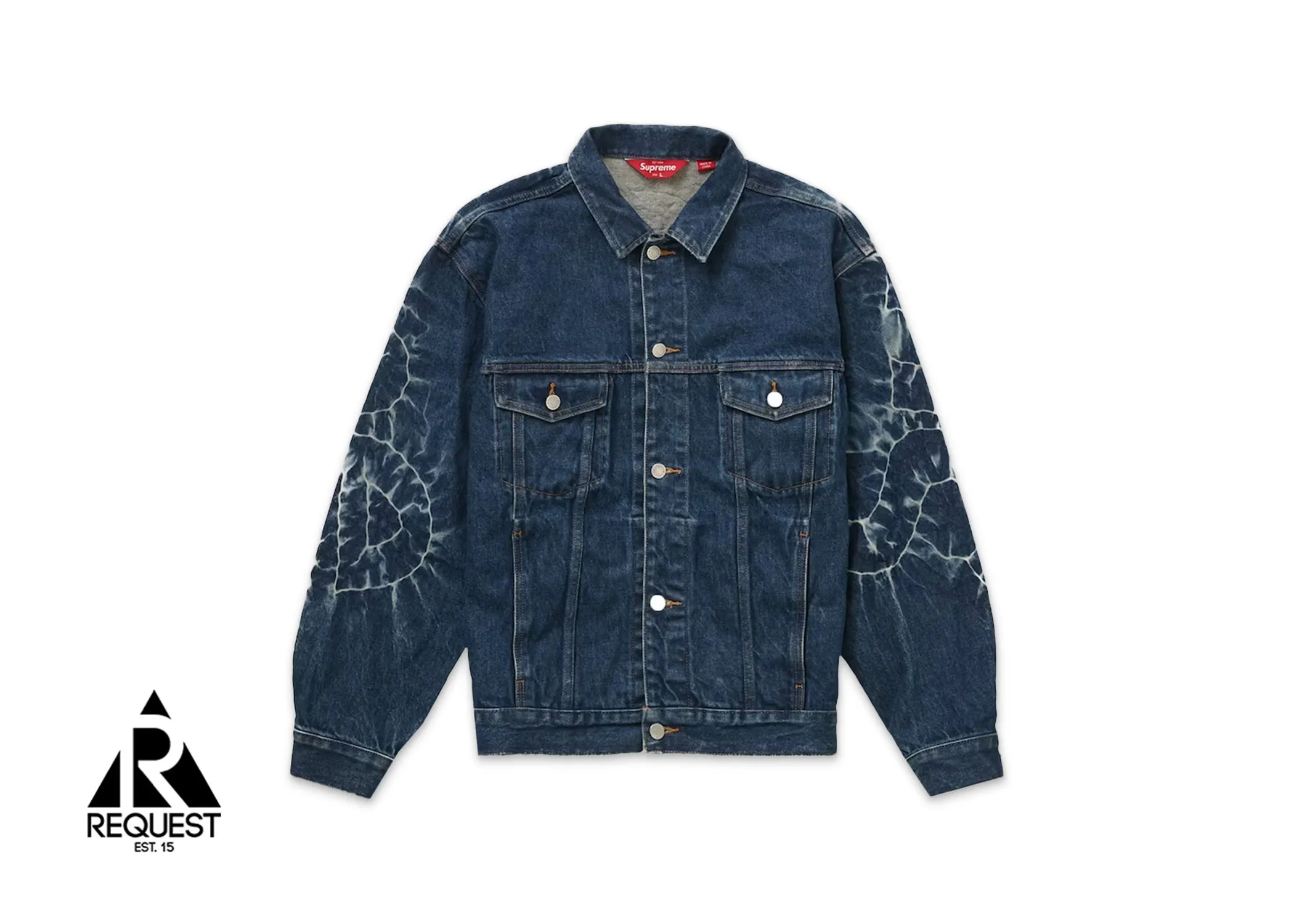 Shibori Denim Trucker Jacket "Rigid Indigo"