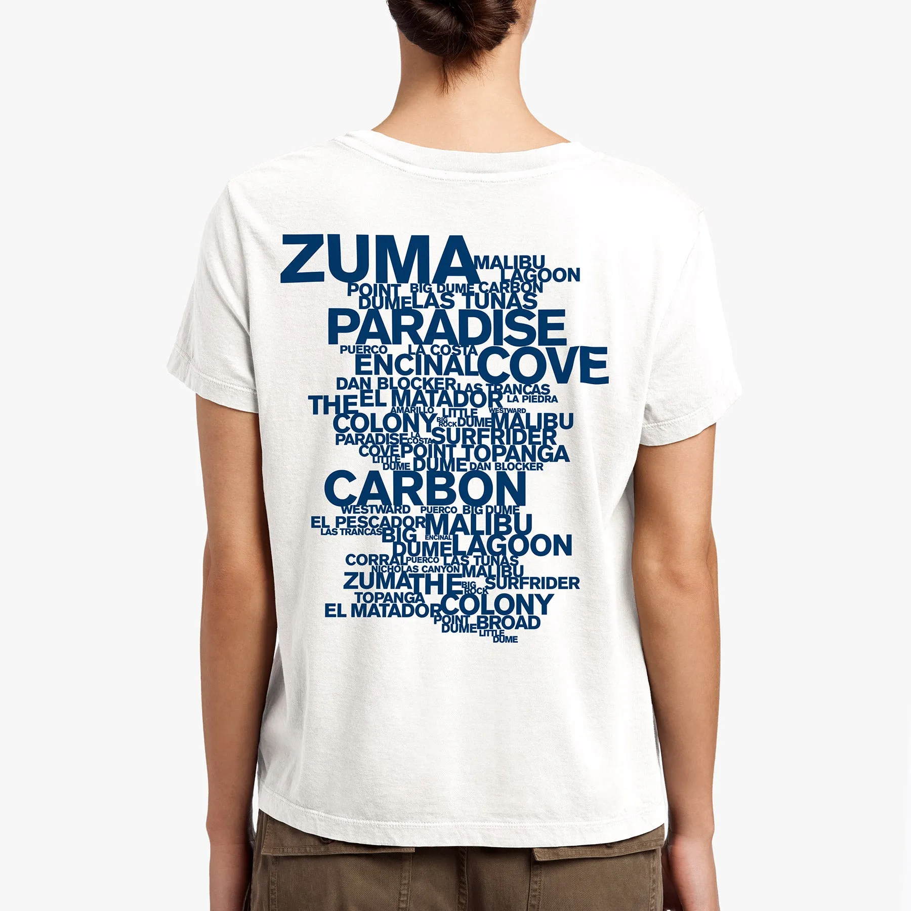 Short Sleeve Malibu Beaches Graphic - White