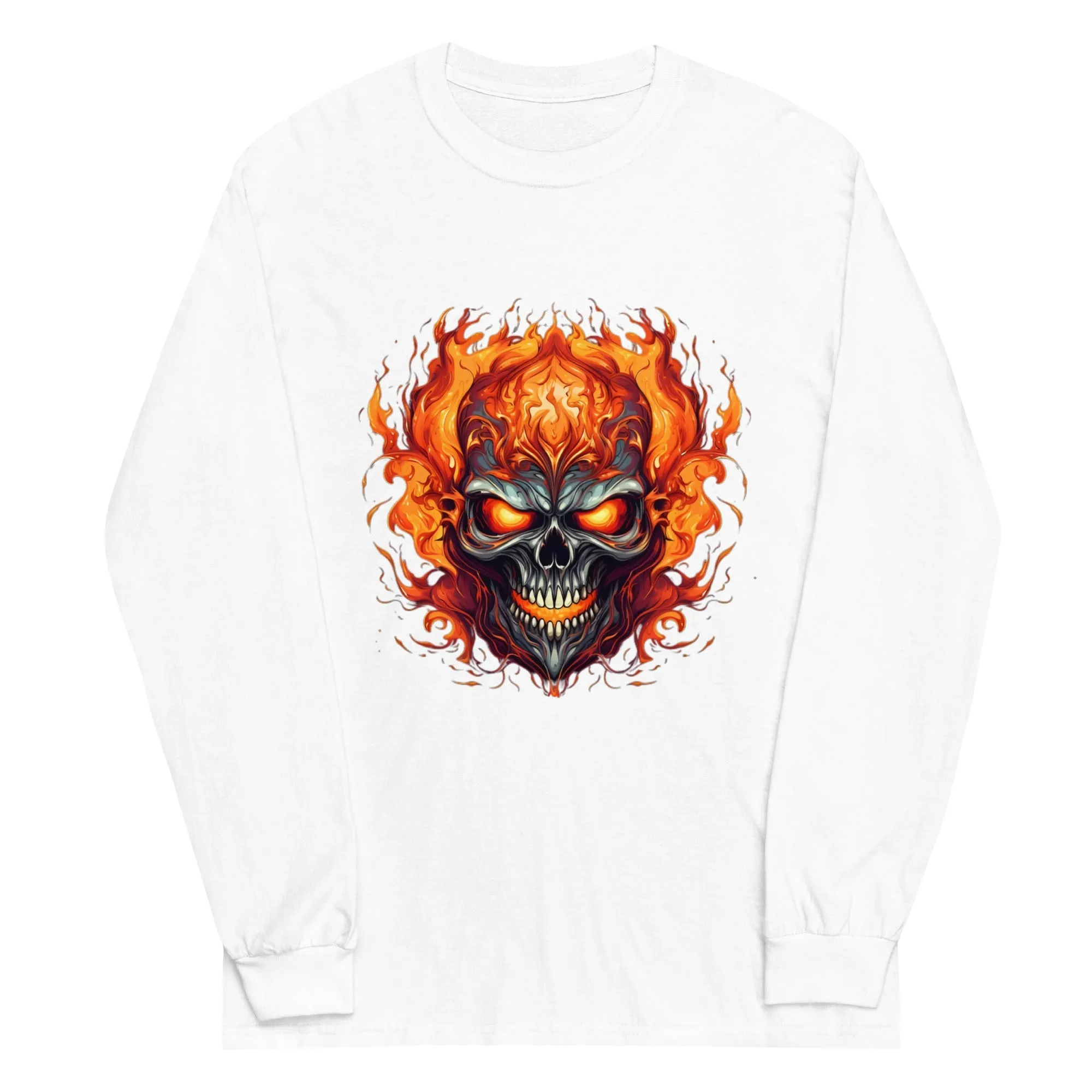 Skull of Fire Men’s Long Sleeve Shirt