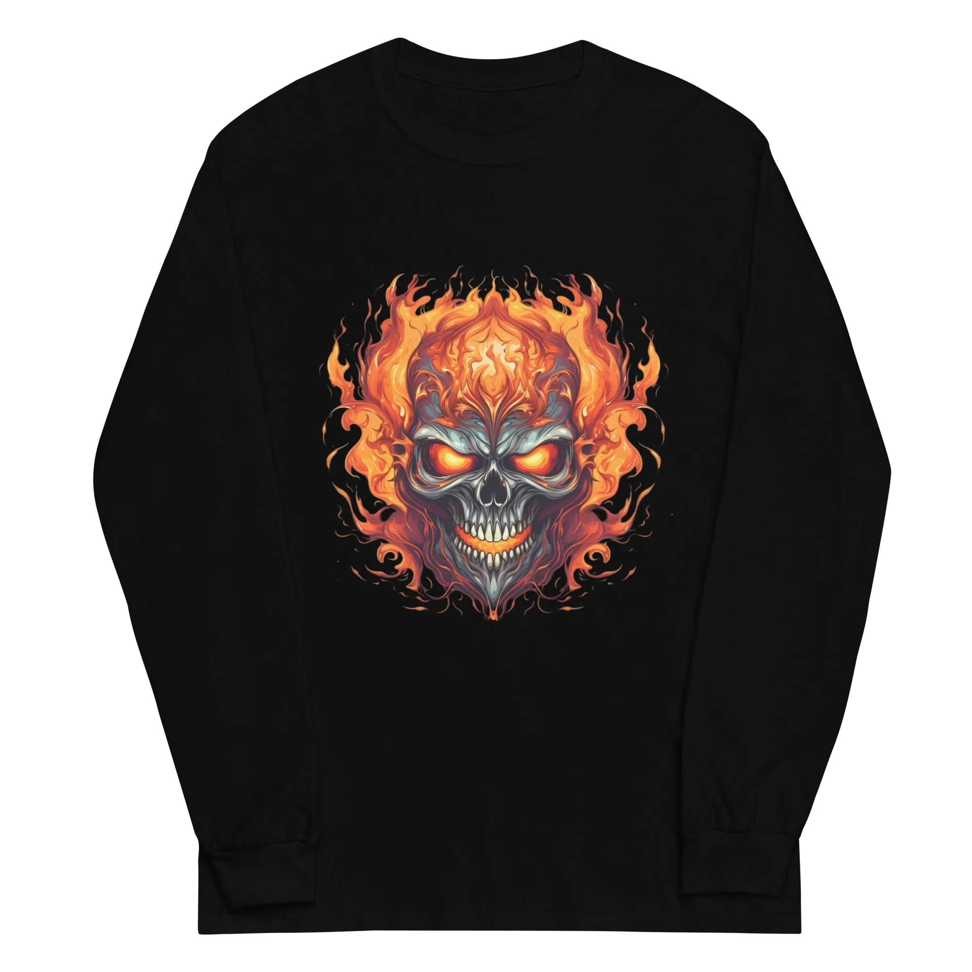 Skull of Fire Men’s Long Sleeve Shirt