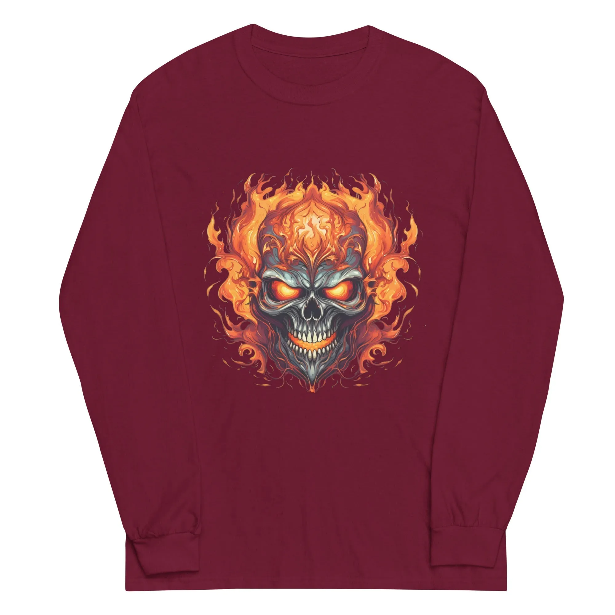 Skull of Fire Men’s Long Sleeve Shirt