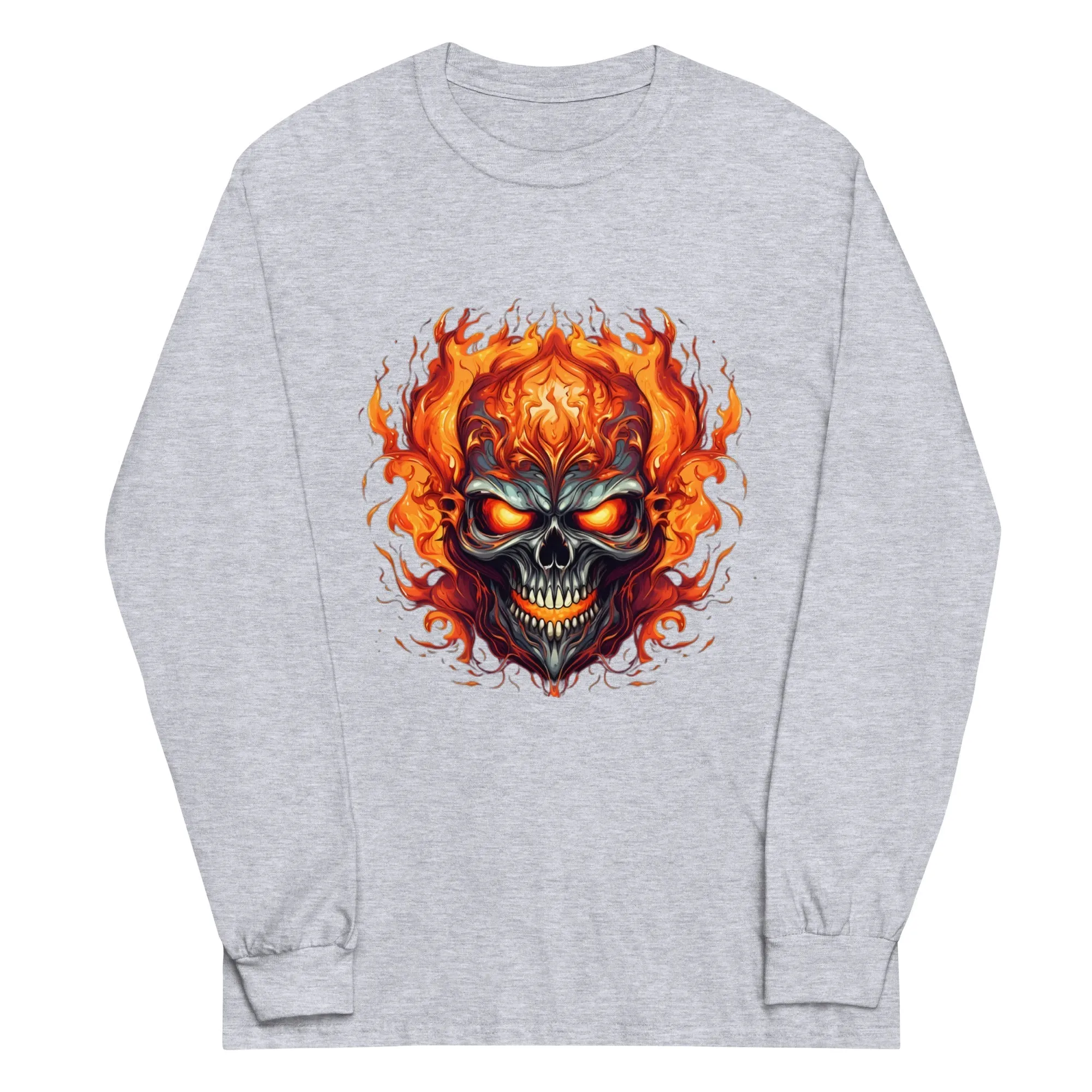 Skull of Fire Men’s Long Sleeve Shirt
