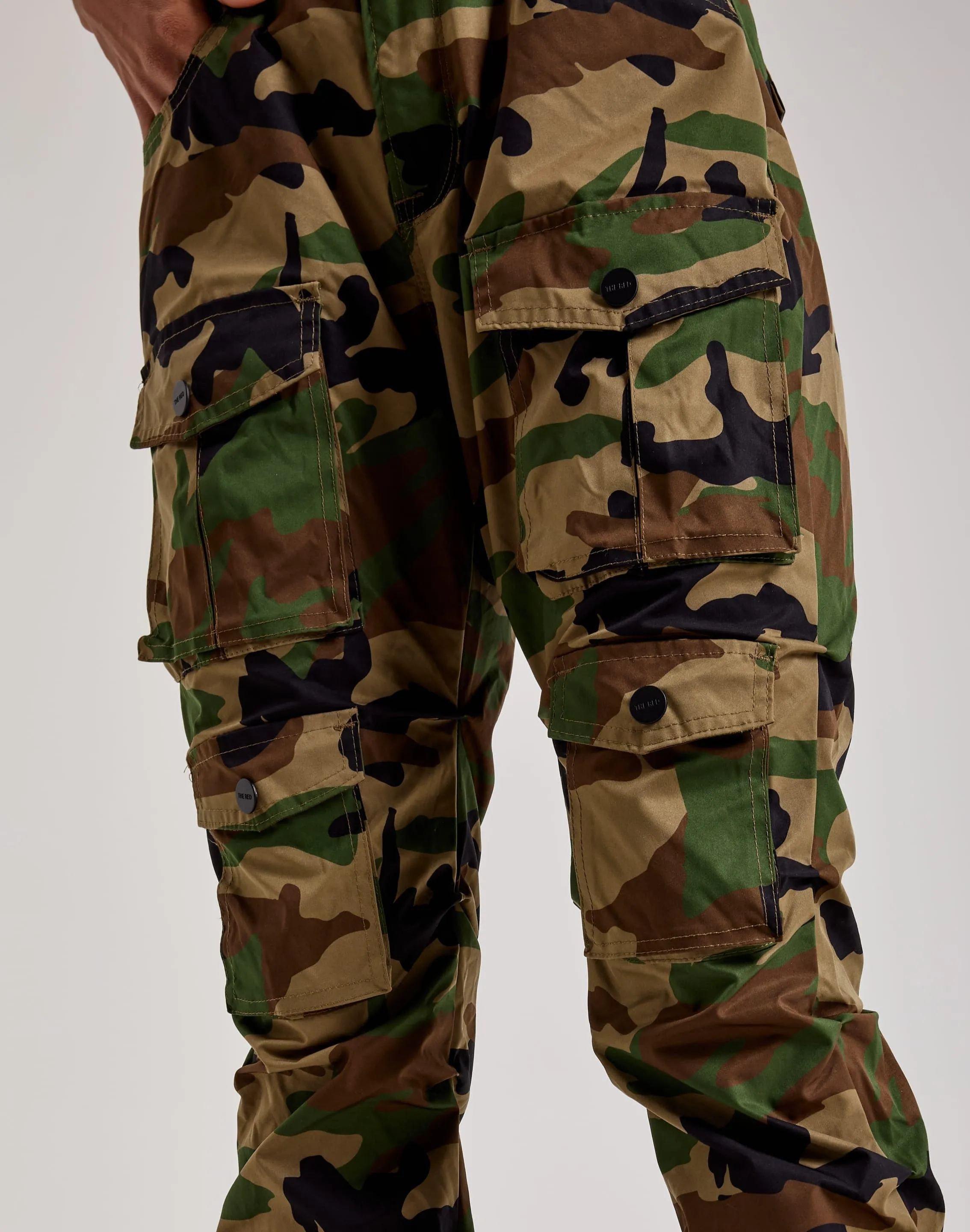 Smoke Rise High-Rise Stacked Nylon Cargo Pants